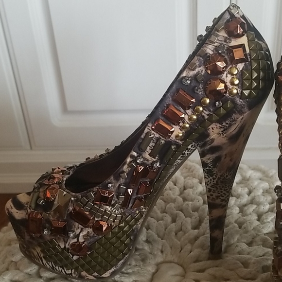 NWT Jewelled Royal Zigisoho Platforms - Picture 7 of 8